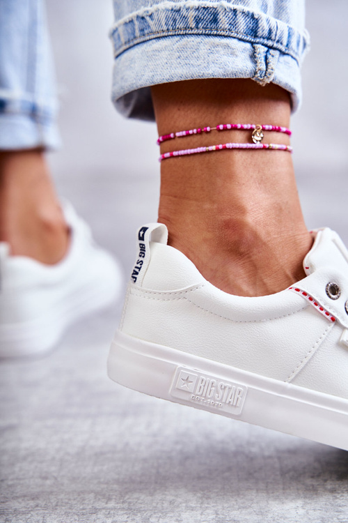 Жіночі низькі шкіряні кросівки Big Star KK274005 Білі