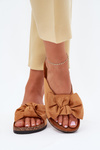 Жіночі Сандалі На Корковій Підошві З Бантом Кемел Сереса