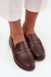 Мокасини Лофери Жіночі З Екологічної Шкіри Коричневі Бессіна