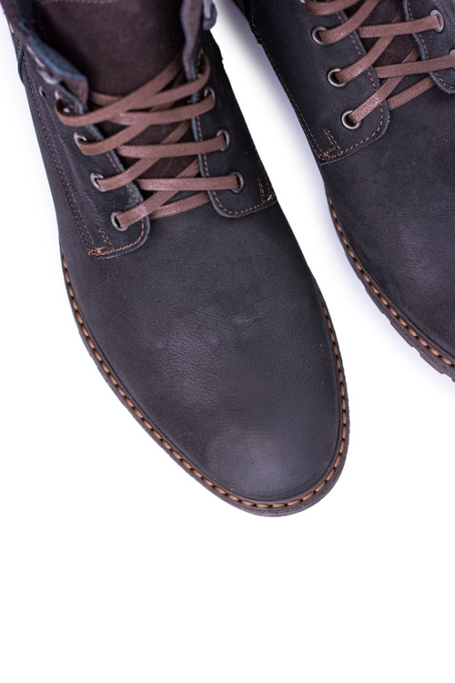 Чорні шкіряні утеплені чоловічі черевики Кобе Neex