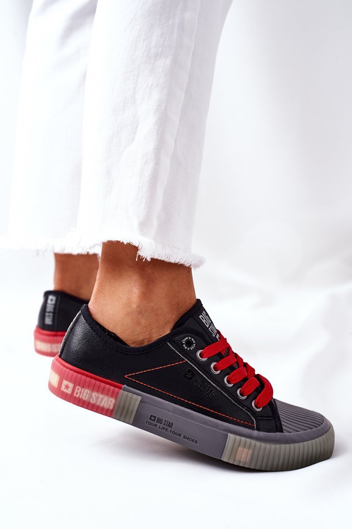 Жіночі шкіряні кросівки BIG STAR II274134 Чорні