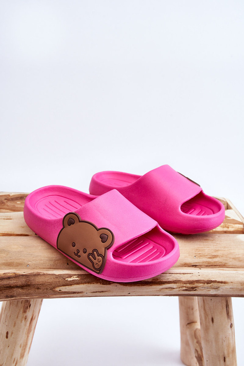 Легкі пінопластові гірки з плюшевим ведмедиком Фуксія Тоді