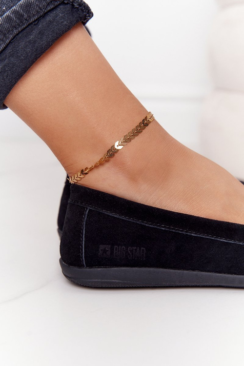 Жіночі замшеві мокасини Big Star HH274662 Чорні