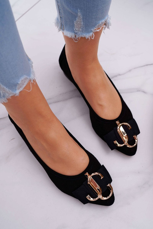 Жіночі чорні замшеві балетки Portes