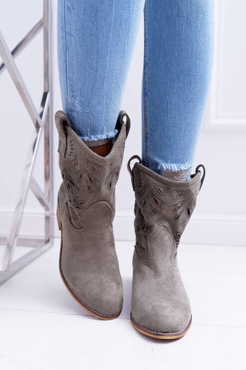 Жіночі чоботи на шпильці Ковбойські чоботи без рукавів Оливкові лалу