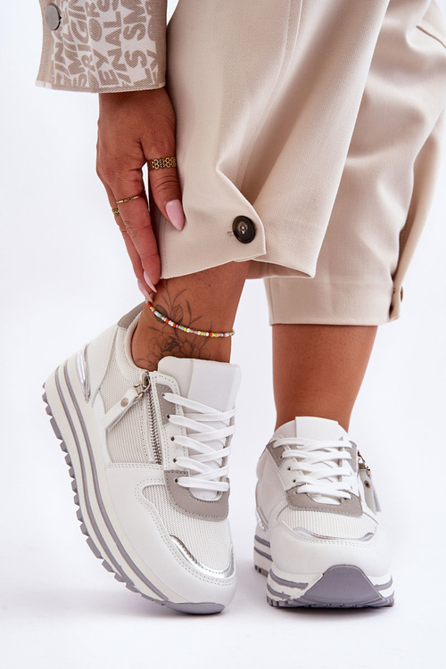 Жіноче спортивне взуття з декоративною пряжкою Білий Cairo