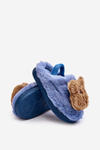 Дитячі хутряні тапочки з плюшевим ведмедиком Blue Dicera