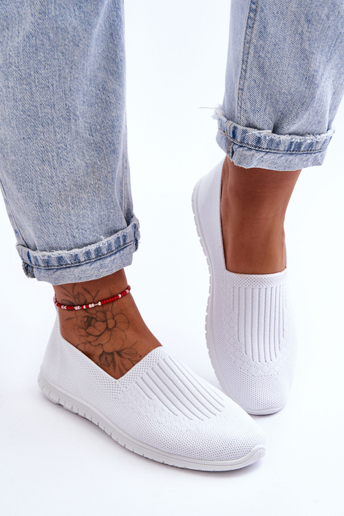 Жіночі сліпони тенісні кросівки білі Lento