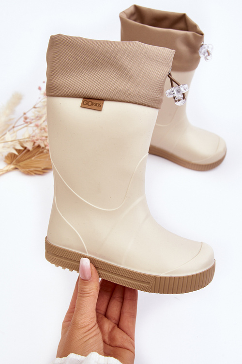 Дитячі черевики Wellington з коміром Wave Gokids 979 Beige