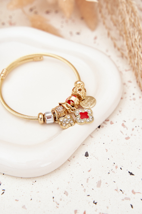 Жіночий браслет Charms Pink Silver Mouse