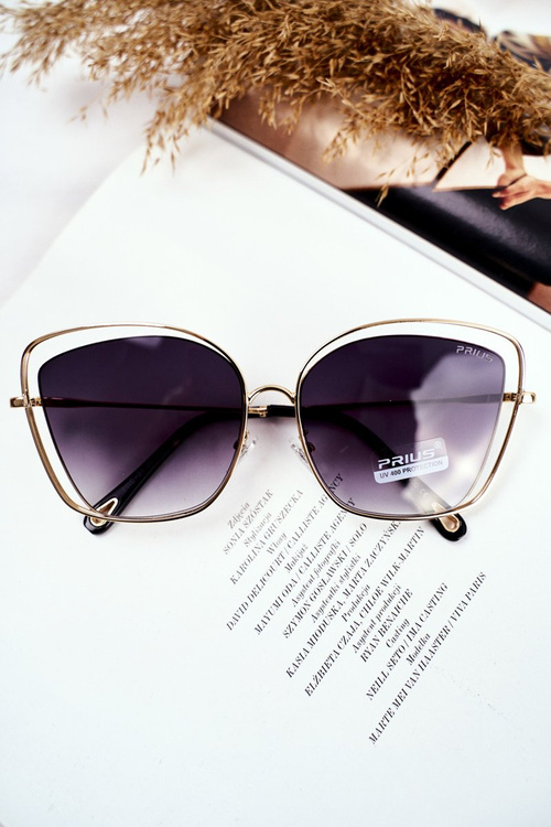 Жіночі сонцезахисні окуляри Prius PRE-31 Gold Black Gradient