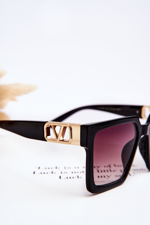 Класичні сонцезахисні окуляри V110063 Чорний градієнт Коричневий