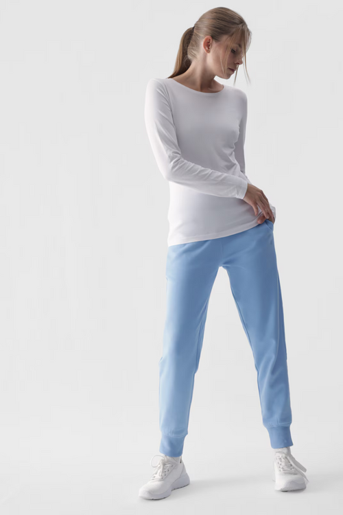 Гладка футболка з довгим рукавом 4F біла 4FWMM00TLONF376-10S