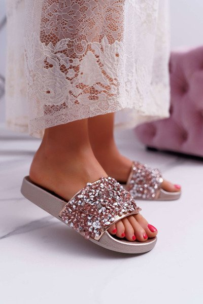 Жіночі шльопанці Pink Gold Glamour