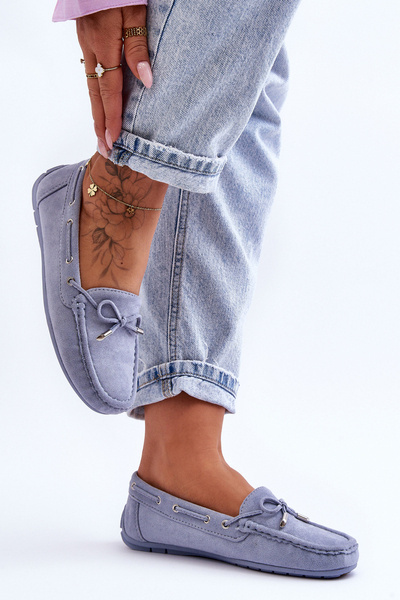 Жіночі замшеві мокасини Blue Si Passione