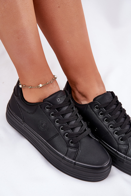 Еко Шкіряні Кросівки Жіночі На Платформі Big Star RR274299 Чорні