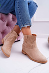 Чоботи жіночі на анкорі бежеві Evana
