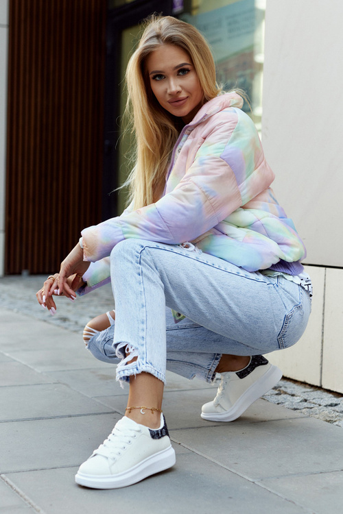 Класичне жіноче спортивне взуття біло-чорного кольору Meleris