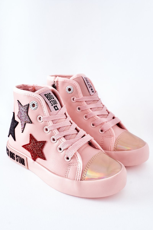Дитячі високі кросівки на блискавці BIG STAR II374030 Рожеві