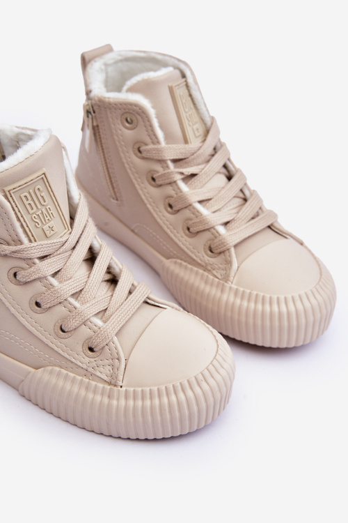 Утеплені дитячі кросівки на блискавці Big Star MM374012 світло-бежевий