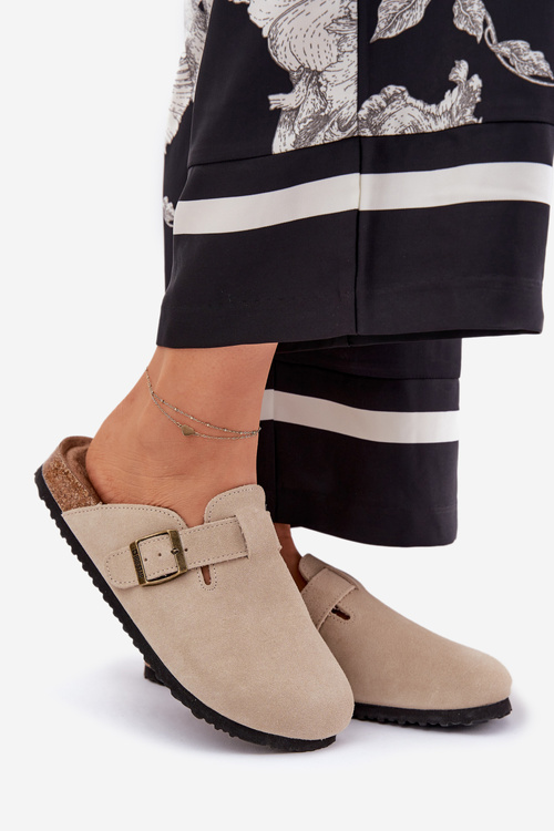 Замшеві Жіночі Сабо З Пряжкою Big Star RR274A385 Бежеві