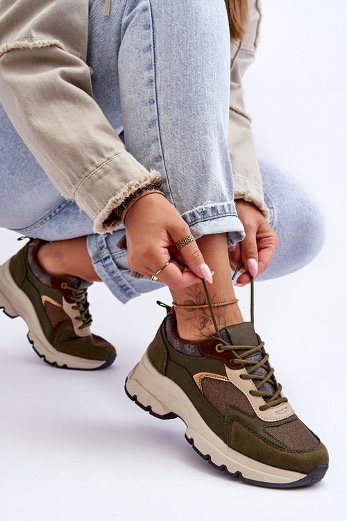 Кросівки на платформі зі шнурівкою Green Escape