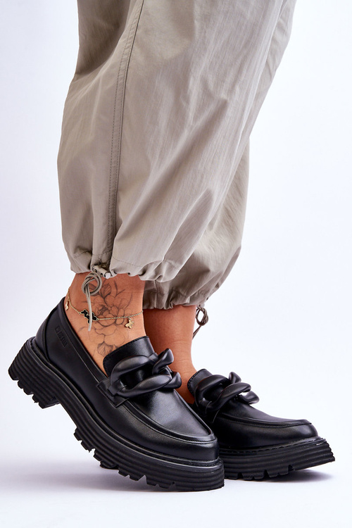 Шкіряні мокасини Туфлі Big Star LL274580 Чорні