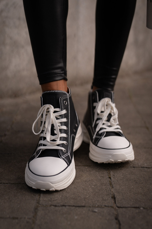 Теплі жіночі кросівки на платформі з еко шкіри Big Star OO274068 Рожеві