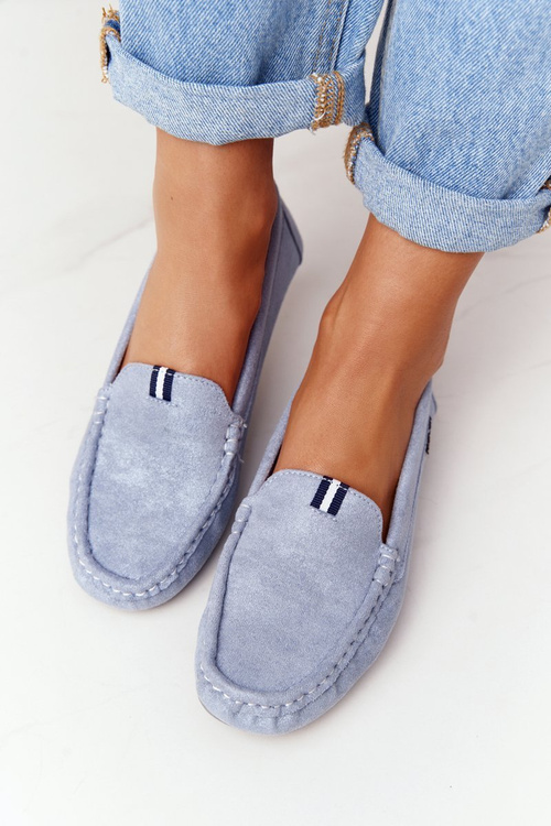 Жіночі замшеві лофери Blue San Marino