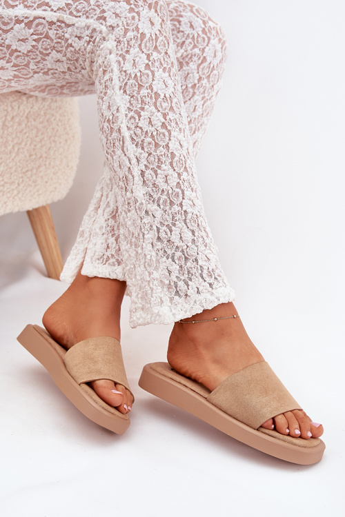 Жіночі Сандалі На Платформі З Еко Замші Темно-бежеві Jorina