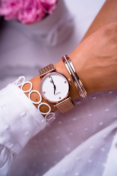 Жіночий годинник GG Luxe Wide Bracelet Rose Gold Viven