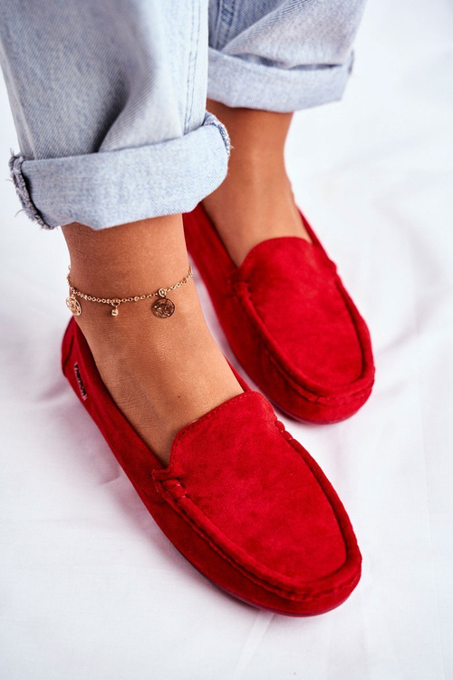Жіночі мокасини Red Suede Morreno