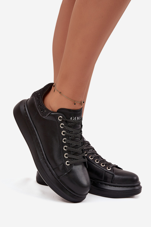 Жіночі кросівки з натуральної шкіри GOE OO2N4004 Чорні