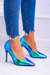 Черевики Lu Boo Petrol Iridescent Mylenn на шпильці