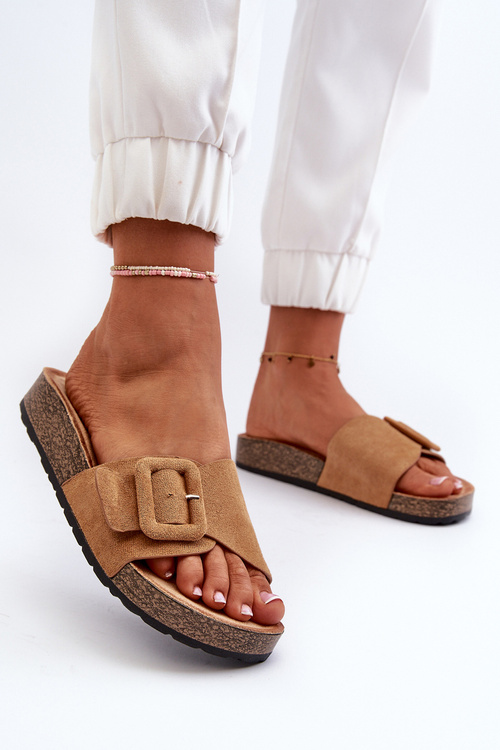 Жіночі босоніжки з пряжкою Eco Suede Camel Laeltia