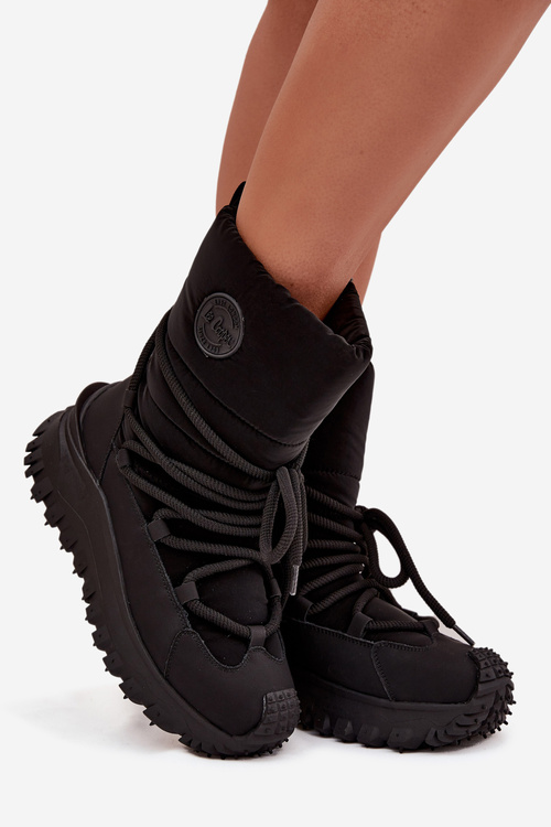 Шкіряні зимові черевики на платформі Lee Cooper LCJ-25-12-3660 Чорний