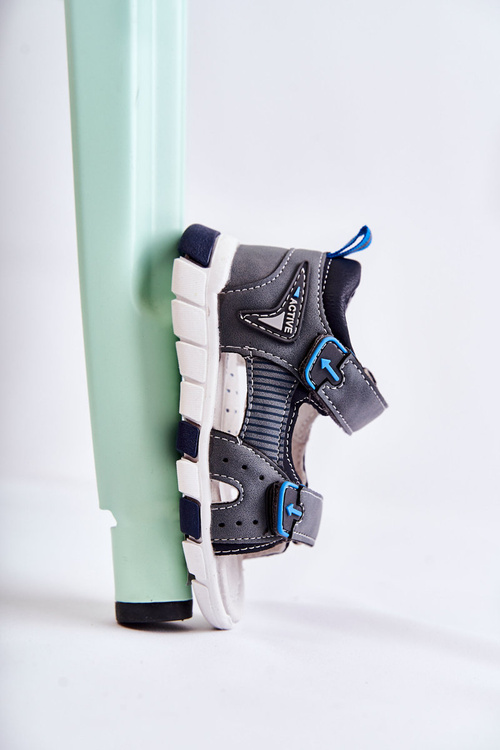 Комфортні дитячі босоніжки темно-сірі Samell