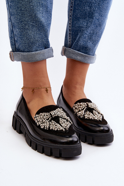 Поліровані жіночі мокасини Laura Messi 2785 Чорні