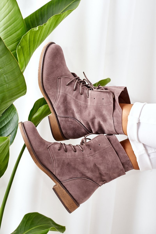 Чоботи з подвійним верхом Сірі Violetta