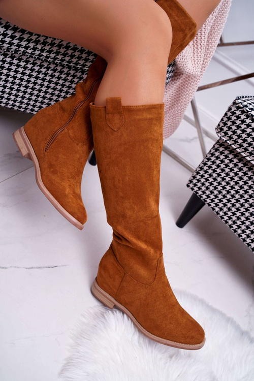 Жіночі півчоботи Suede Camel Temet