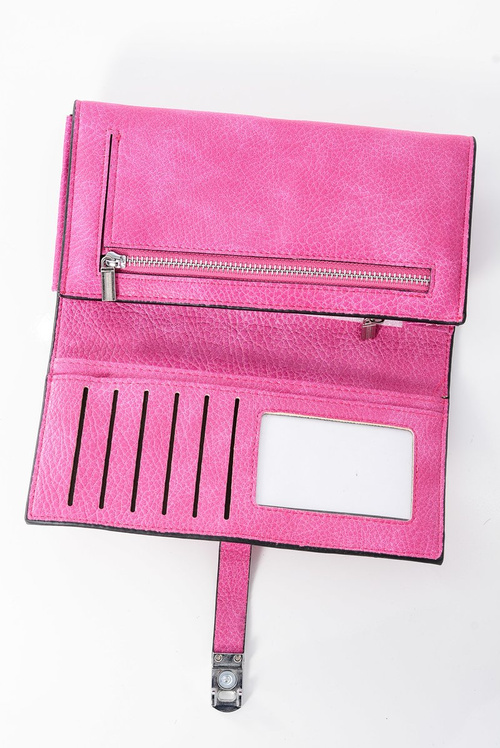Елегантний жіночий гаманець на магніті кольору фуксії