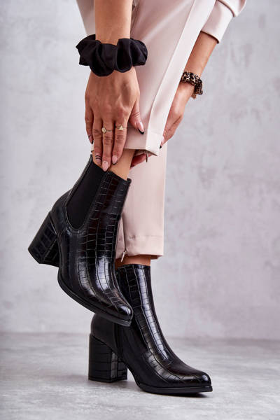 Зміїні шкіряні черевики La.Fi 260038B-XC Чорні