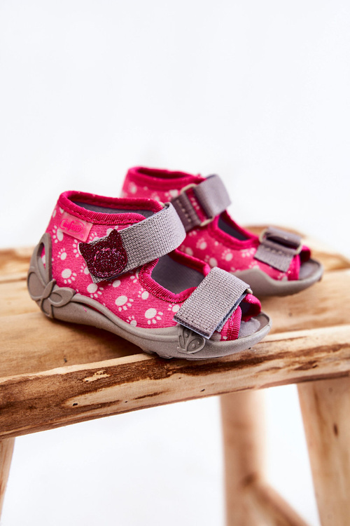 Босоніжки тапочки Befado Velcro Paws 242P108 Рожеві