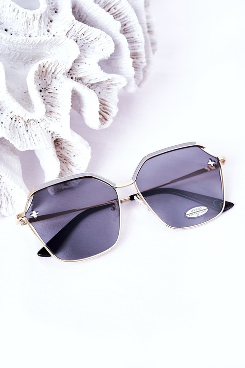 Геометричні сонцезахисні окуляри сірі