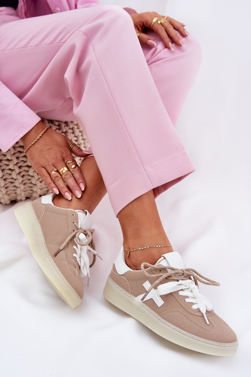 Низьке Жіноче Спортивне Взуття Бежеве Зелевас