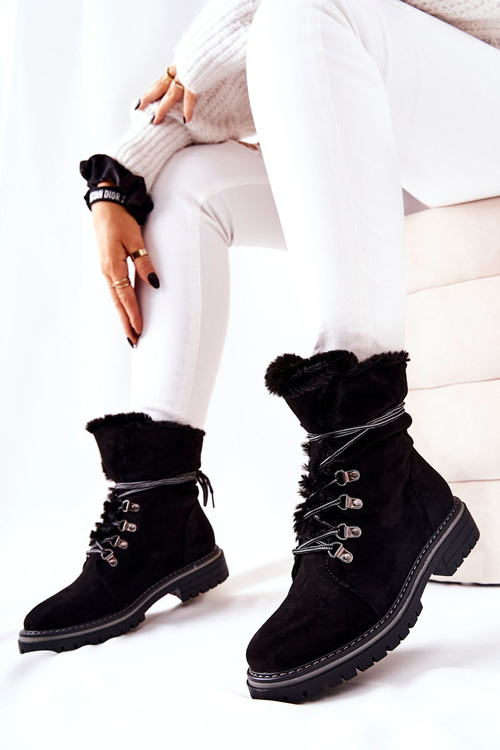 Утеплені черевики Trapper Black Nelby