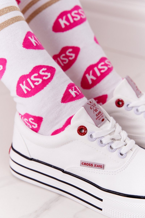 Жіночі кросівки на платформі CROSS JEANS FF2R4001C білі