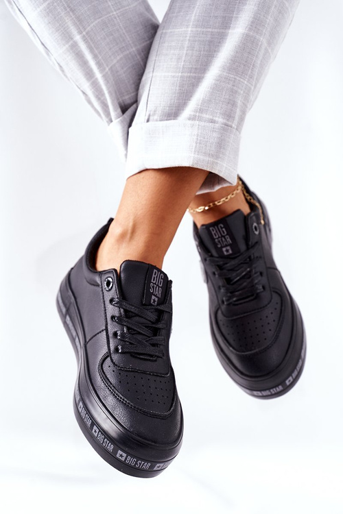 Шкіряні кросівки на платформі BIG STAR II274074 Чорні
