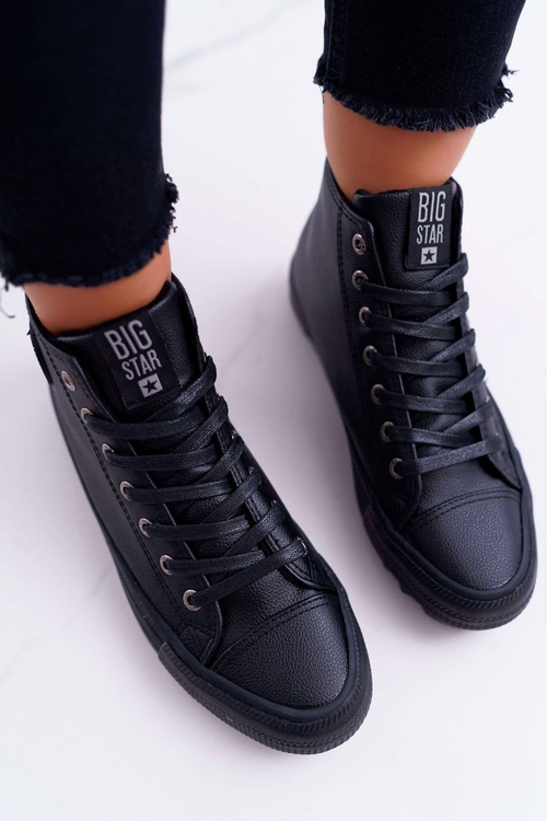 Жіночі високі утеплені кросівки Big Star чорні EE274110