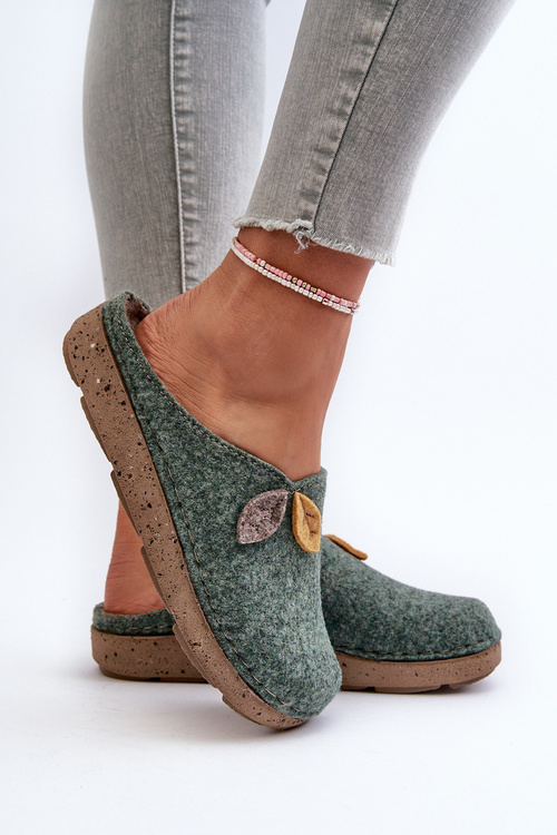 Жіночі повстяні тапочки Inblu ED000013 Зелений